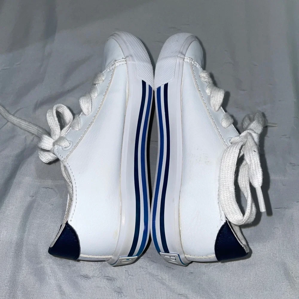 Polo Ralph Lauren Kids Fantor Big Logo White Navy Blue Sneakers Size 11 RFS11309